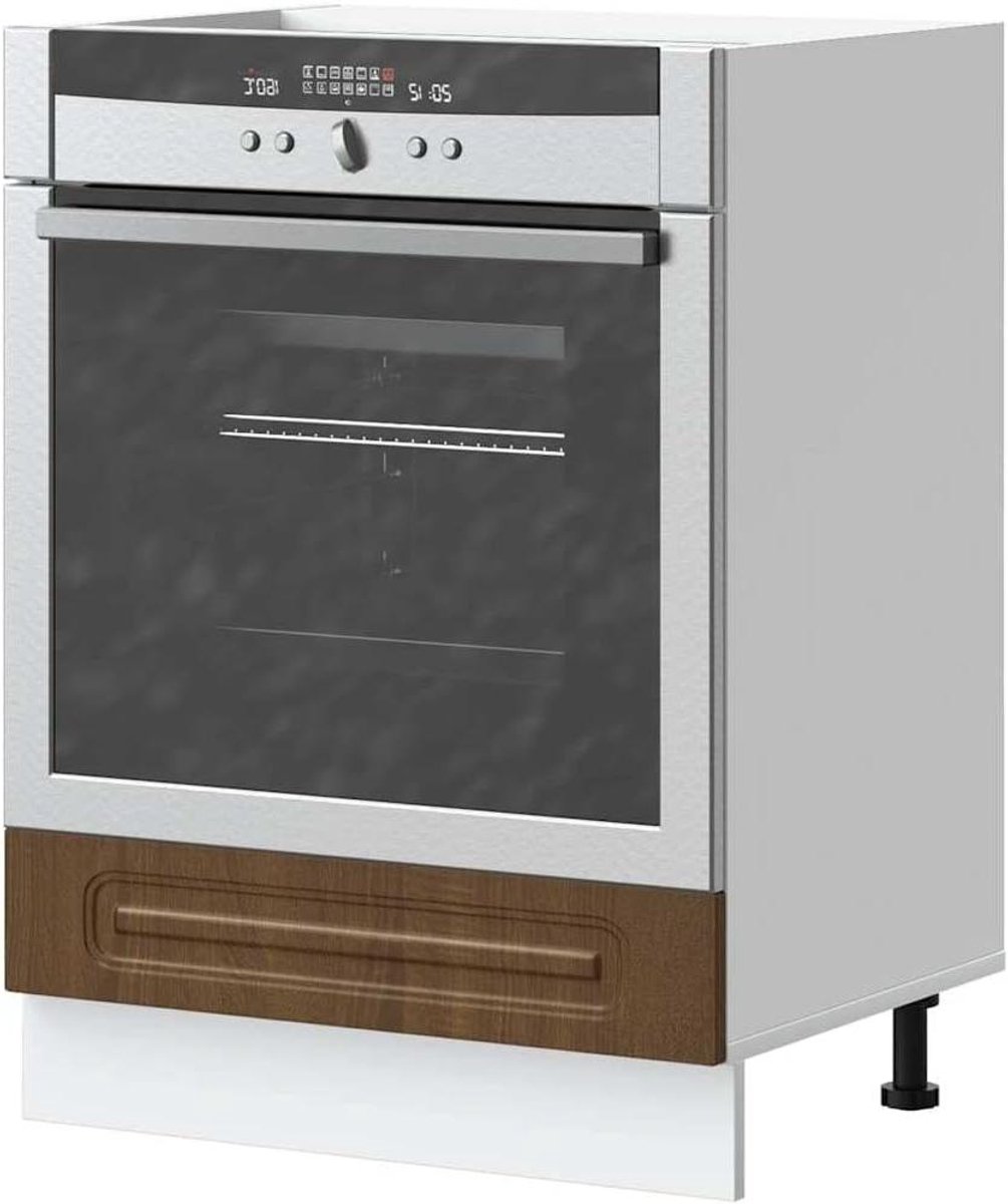 Ovenkast - Keukenkast - Keukenopslag - Verstelbare poten - 60 x 46 x 815 cm - Eiken bruin