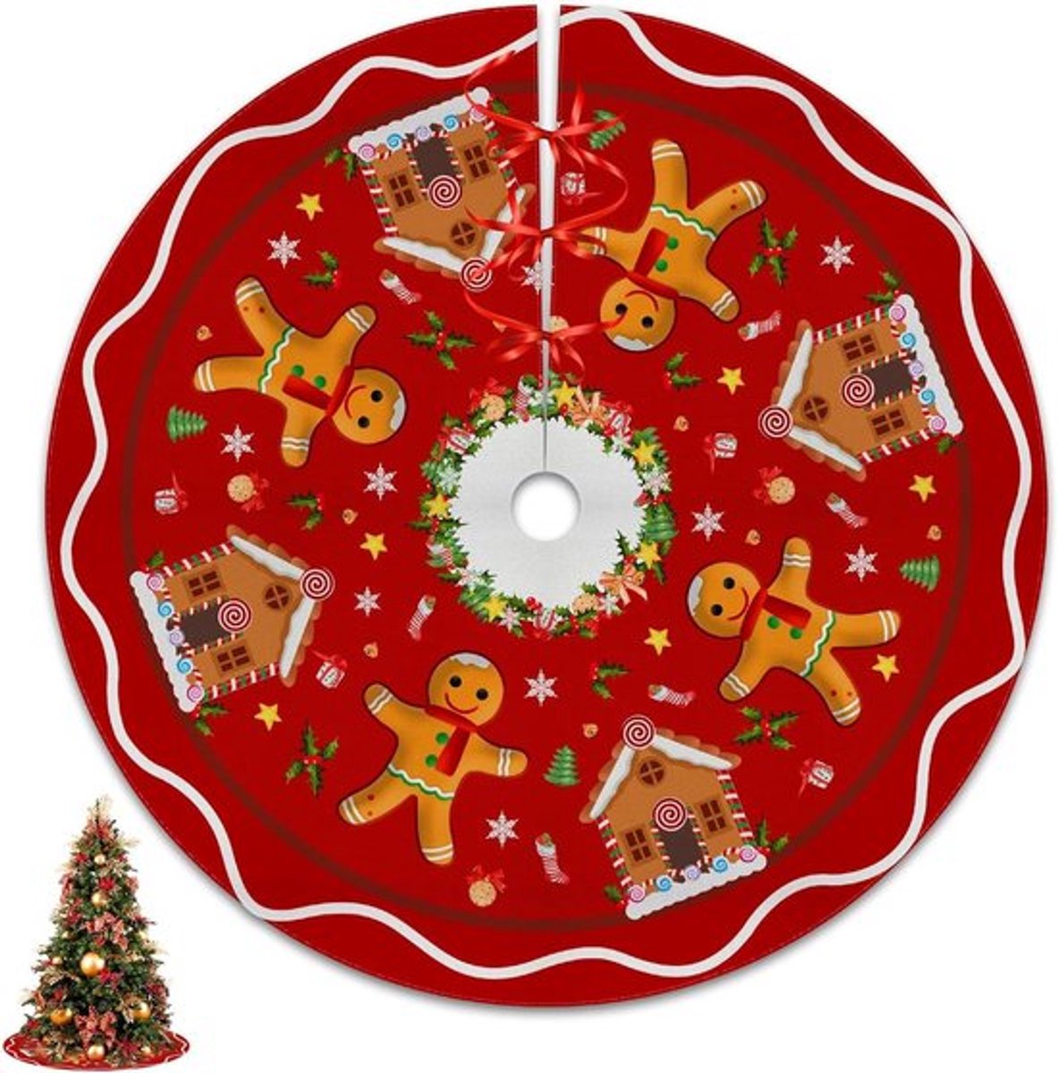 Peperkoek Kerstboom Rok Mat voor Winter Vakantie Decoraties en Ornamenten