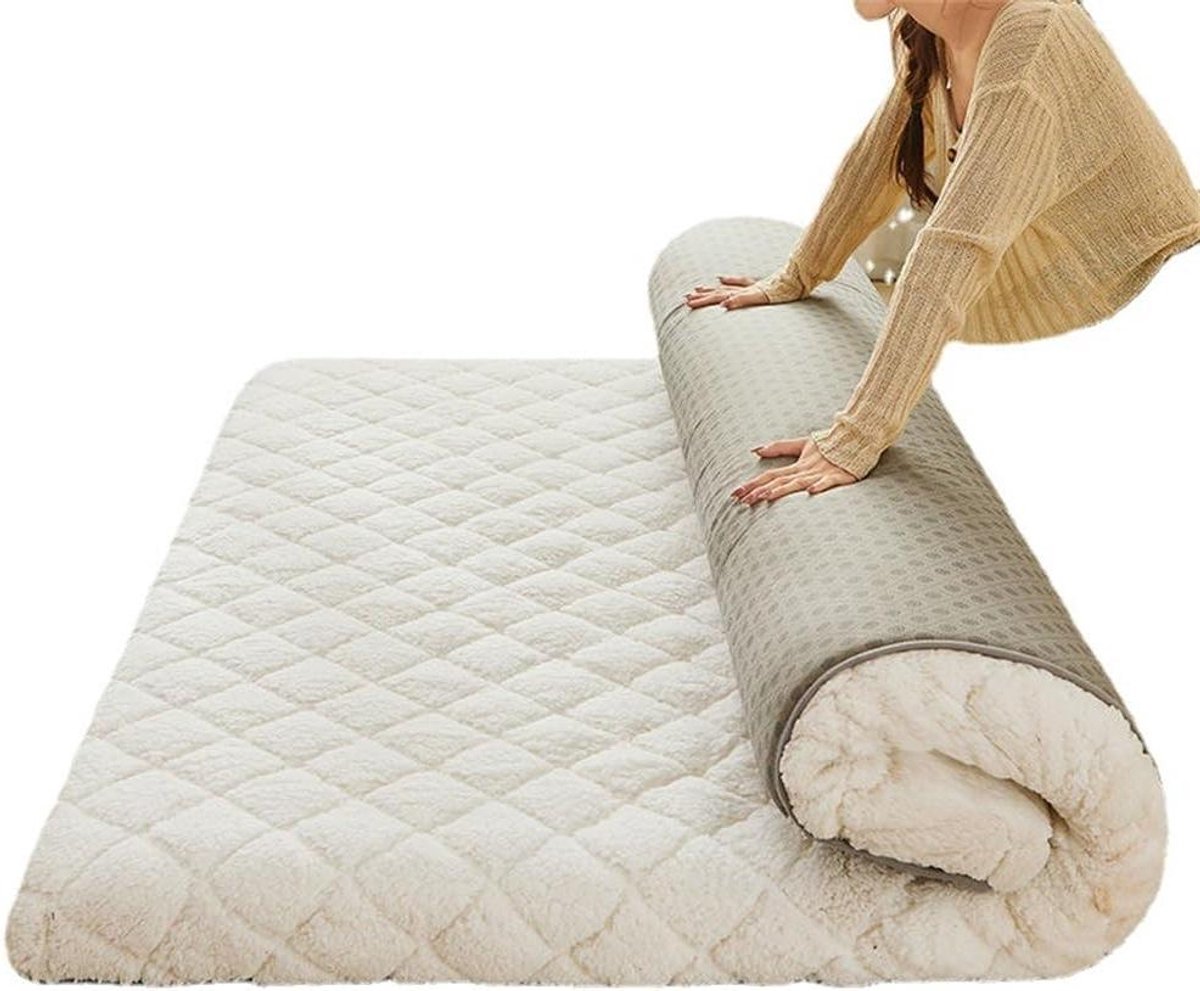 Japanse Vloermatras - Futon Matras - Comfortabel Slapen - Ergonomisch Ontwerp - 90x200cm - Grijs