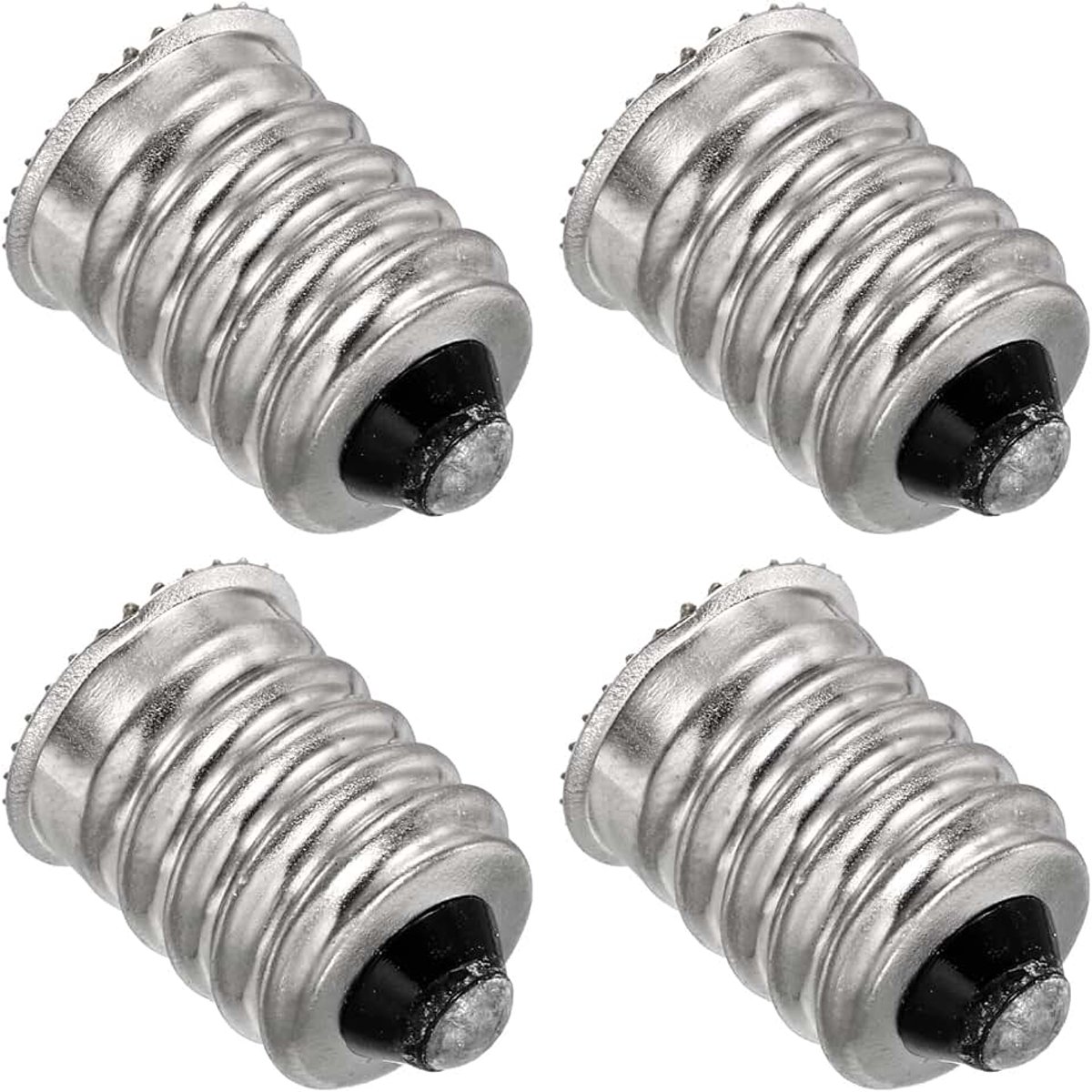 4 verpakkingen E14 tot E12 adapter converter lampfitting Europese fitting (E14) tot kandelabschroef (E12) verloopstuk gloeilamphouder zilver