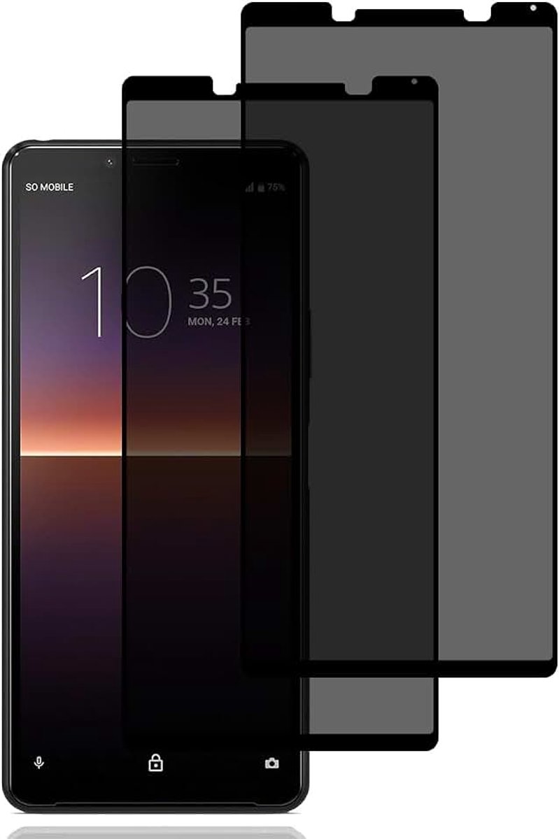 Screen Protector voor Sony Xperia 10 III [2 stuks] | anti-spy gehard glas film,9H hardheid,krasbestendig,hoge gevoeligheid,anti-spy schermbeschermer voor Sony Xperia 10 III