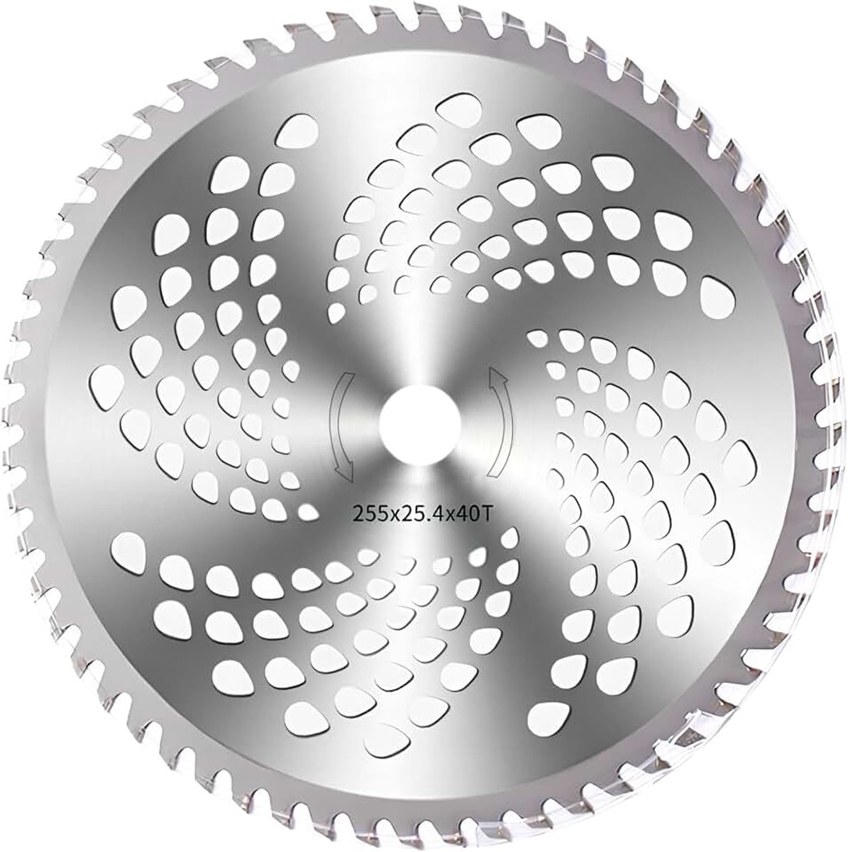 Cirkelzaagblad, bosmaaieraccessoires, geschikt voor grasmaaiers en bosmaaiers, 255 x 25,4 mm