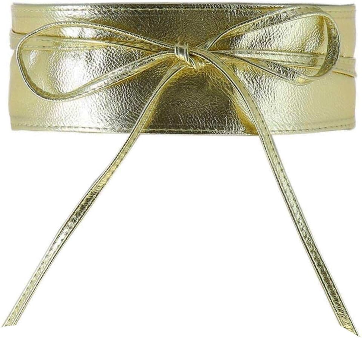 Riem voor dames en meisjes, brede tailleriem, heupriem, knoopriem, brede wikkelriem, klassieke veterriem, goud 18902a18, Eén maat