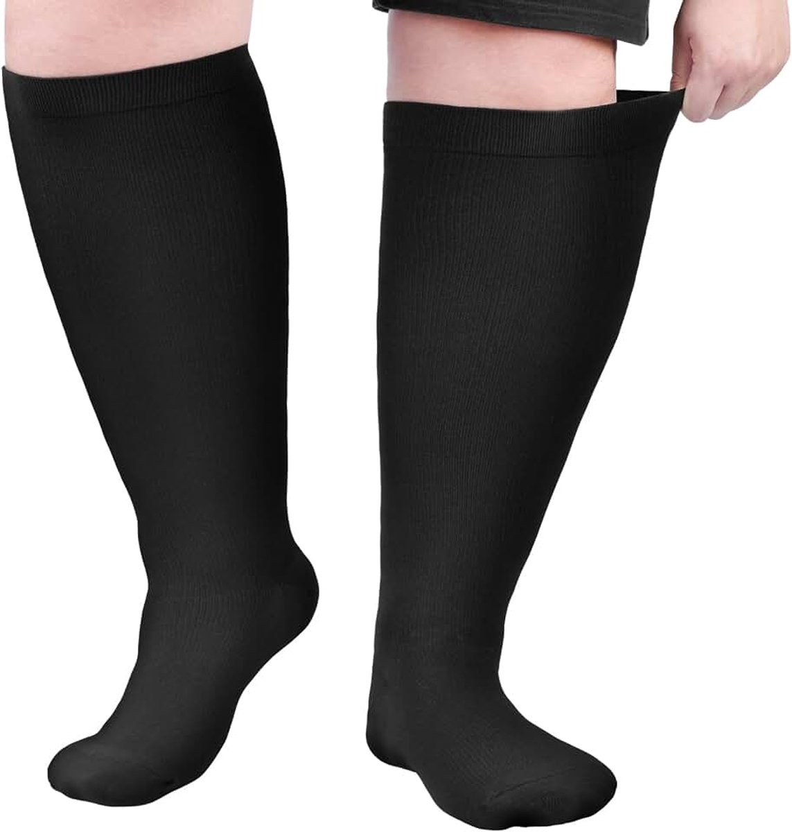 Compressiekousen voor dames en heren, steunkousen, compressiesokken voor sport, compressiesokken, loopkousen, compressie voor hardlopen, reizen, wielrennen, vliegen, 3XL