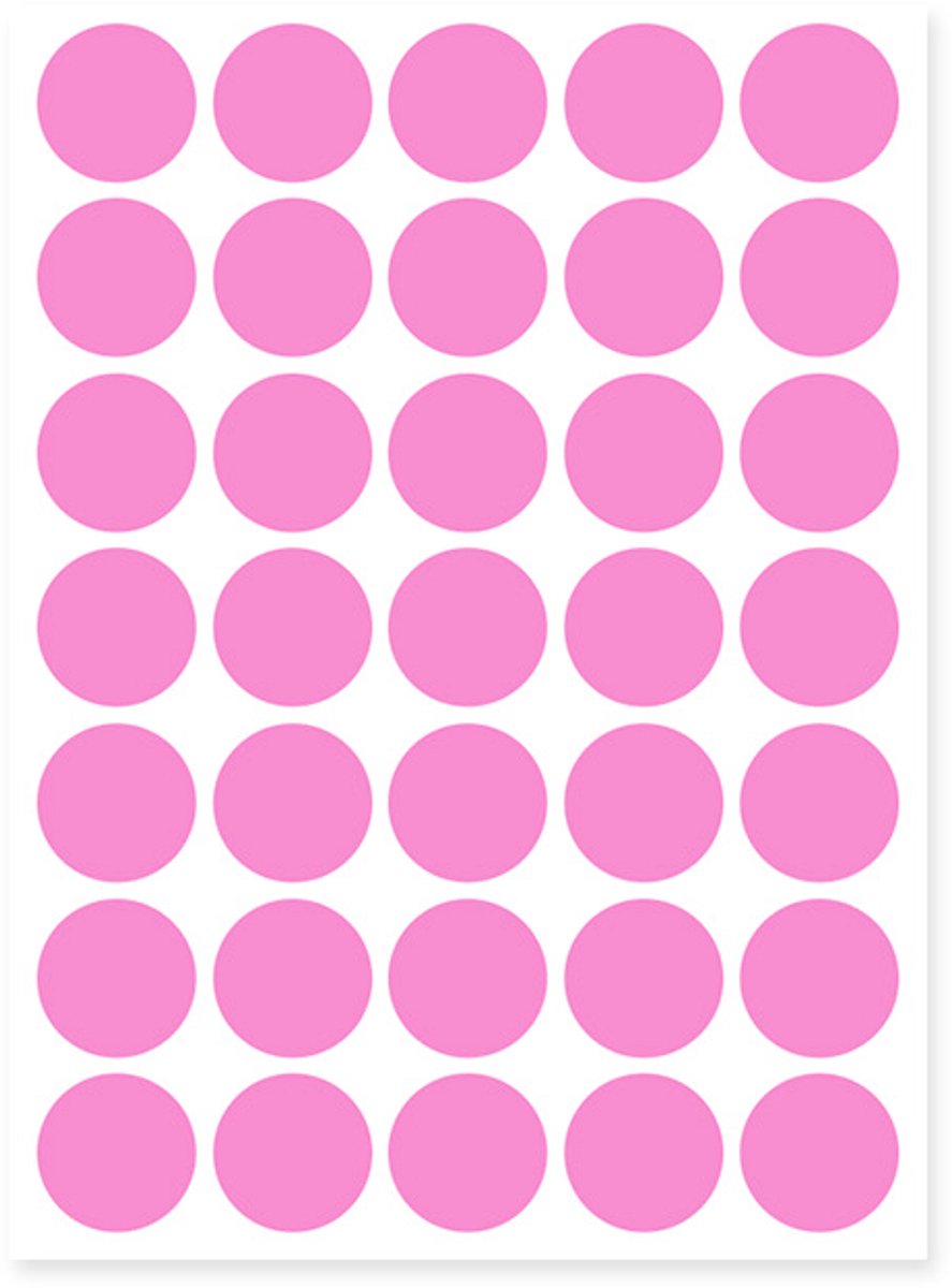 20 vellen rond zelfklevend papier van 10 mm – 10 kleuren, 4008 stippen | Zelfklevende stiften,roze,25MM