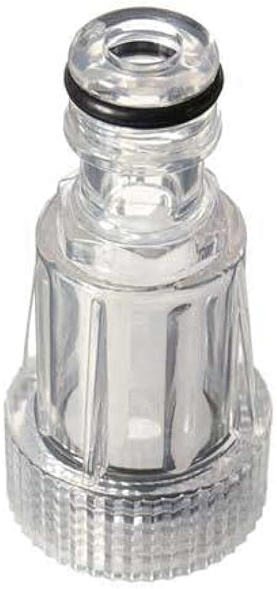 Smartek Waterfilter 3/4 inch IG op 1/2 inch steekkoppeling | Compact filter 30 x 65 mm met 3/4 inch IG en 1/2 inch steekkoppeling; houdt vuil uit tuinpompen en irrigatie.