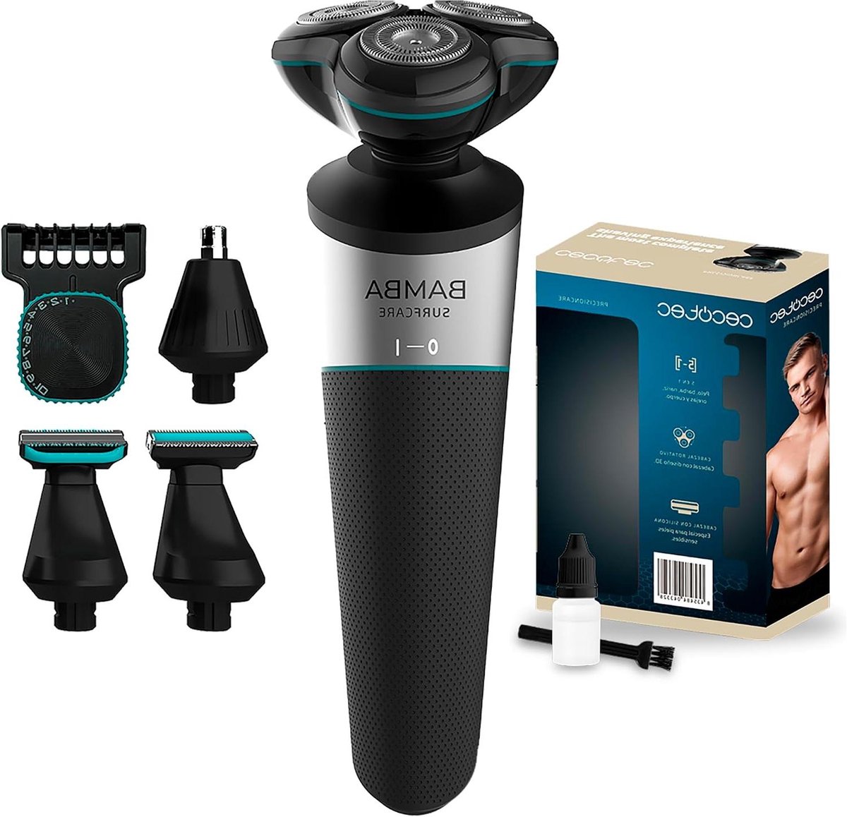 Multigrooming Apparaat - Verzorgingskit - Persoonlijke Verzorging - 5-in-1 Functionaliteit - 60 Min Looptijd - Zwart