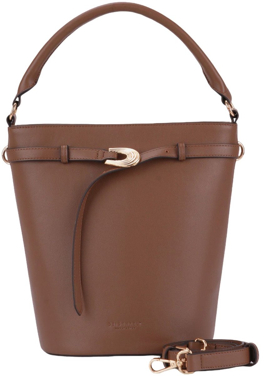SEIDENFELT MANUFAKTUR schoudertas Joensuu Bucket Bag Chestnut bruine