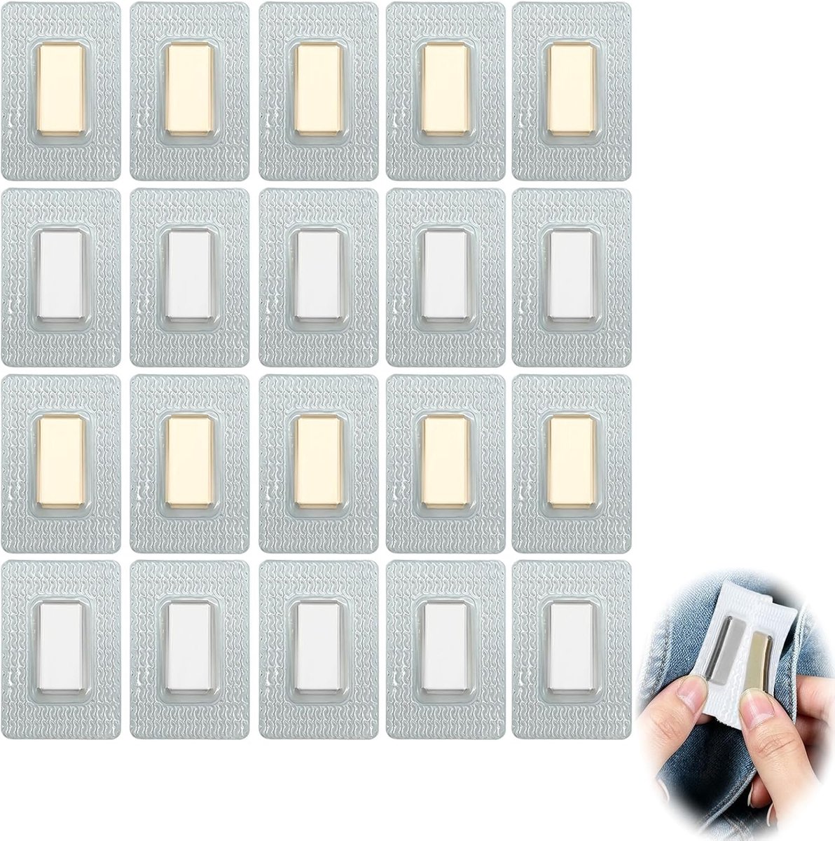20 stuks verborgen magneten om te naaien, magnetische zakken, onzichtbare magneetknopen voor het naaien van stof, gordijn, kleding, handtassen, 20 x 10 x 2 mm