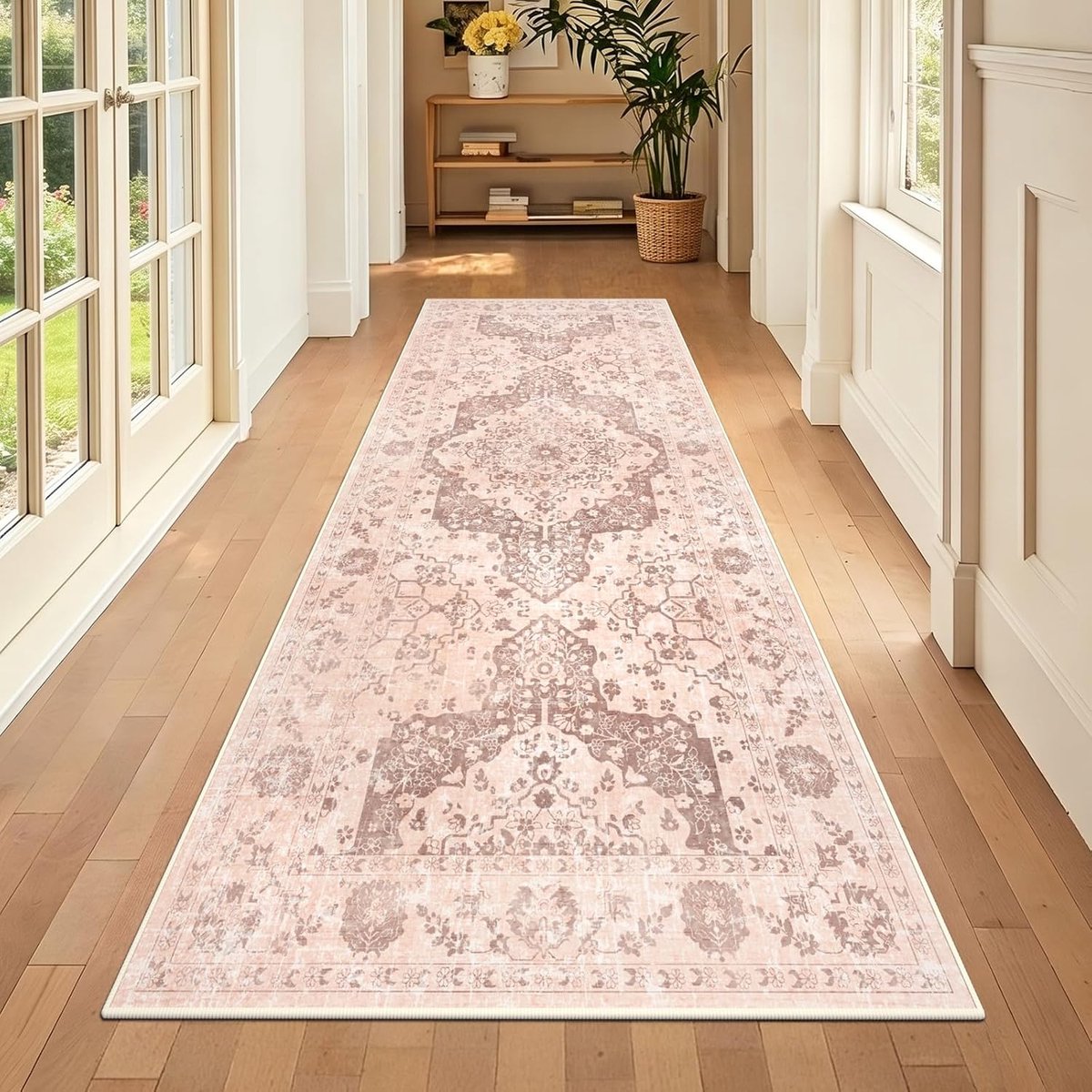 Loper Tapijten voor Hal 80x200cm, Boho Antislip Gang Loper Tapijt, Wasbaar Laagpolig Vloer Tapijt Loper Gangen, Hal Tapijt voor Keuken Badkamer Slaapkamer Deur Wasruimte Entree
