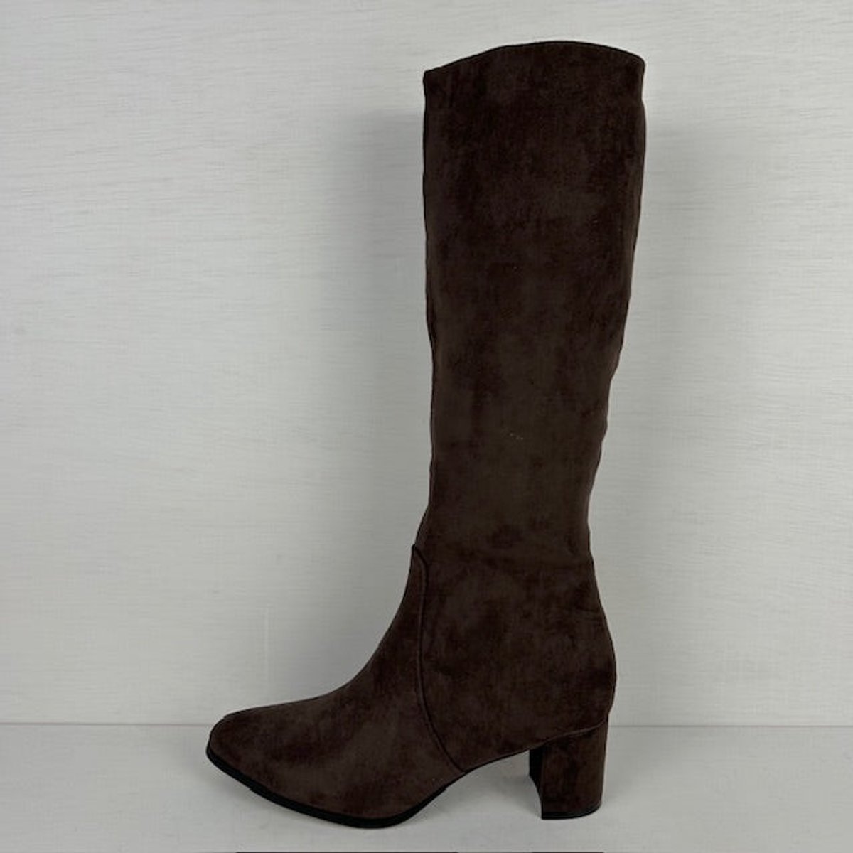 Suèdine laarzen met elegante hak bruin Bruin / 40
