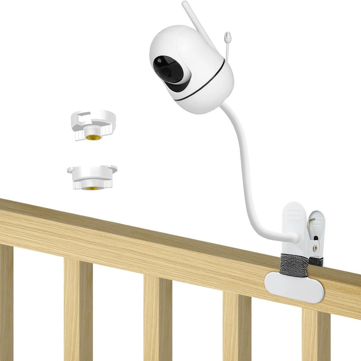 Babyfoon Houder - Flexibele Arm - Perfect Zicht - Verstelbare Klem - 40 cm - Zwart