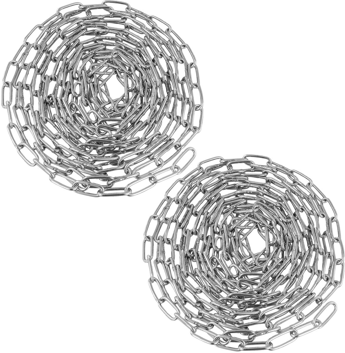 Ketting, metalen ketting per meter, roestvrije schakelketting, gelaste kettingschakels, schakelketting voor doe-het-zelf hangketting, waslijn, ophangen - 80