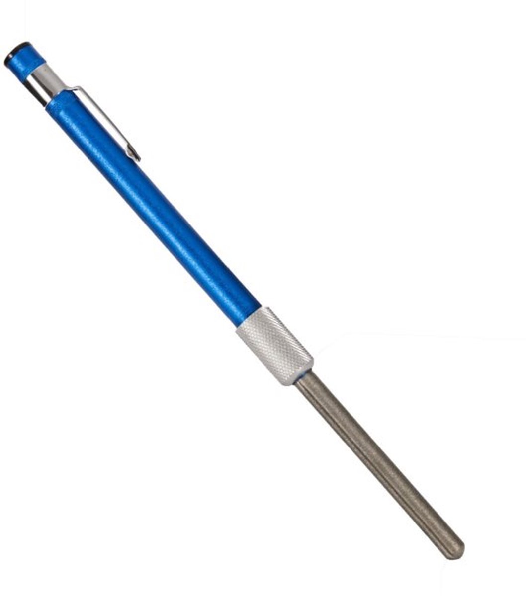 Deze intrekbare messenslijper is een multifunctionele en draagbare slijpstaaf die geschikt is voor gebruik in de keuken, bij de jacht in de buitenlucht, voor gekartelde messen, vishaken, enz.