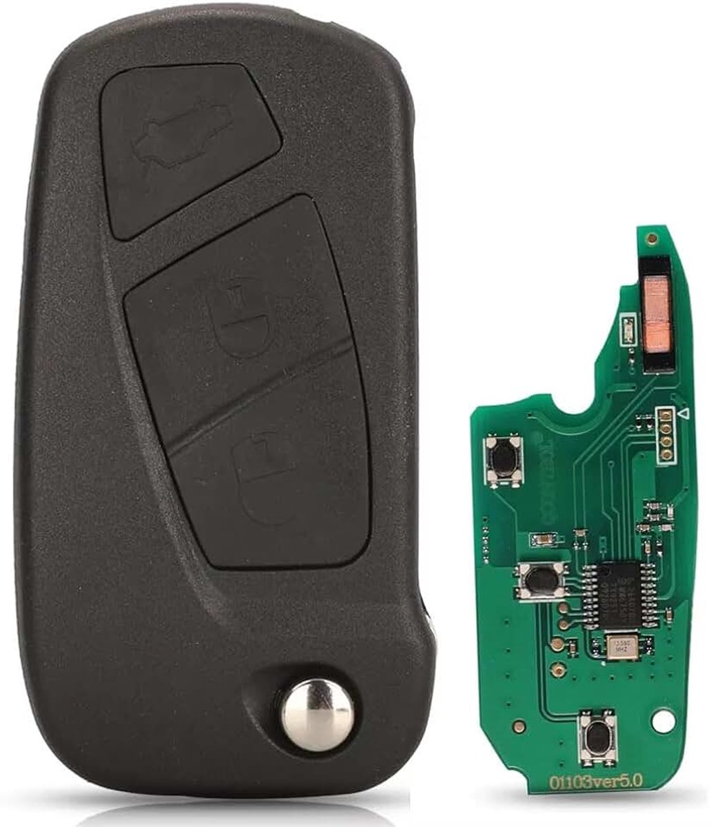 Elektronische complete sleutel, compatibel met Ford Ka 3 toetsen ID46 PCF7946 434MHz lege afstandsbediening