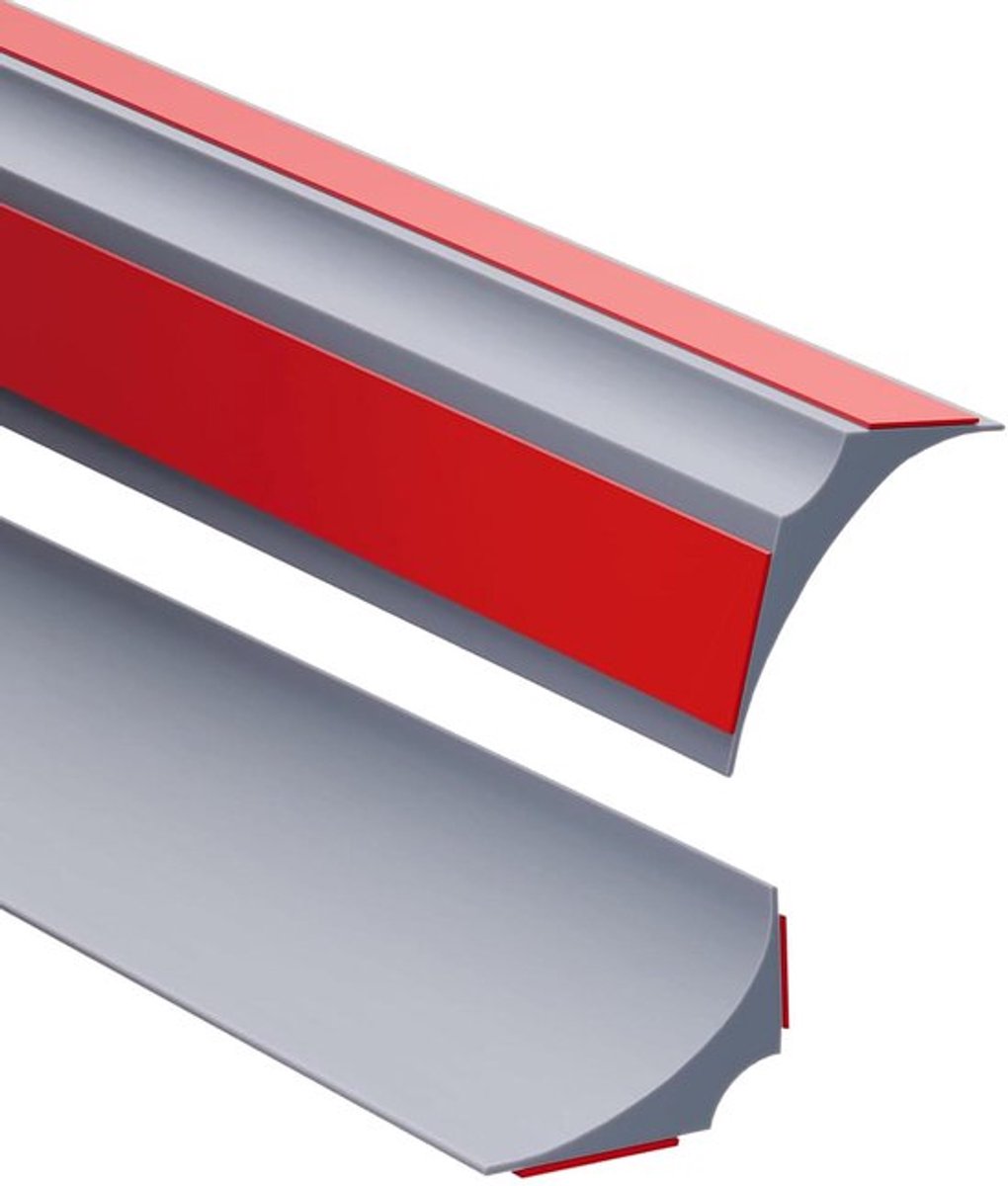 Afdichtingsstrip voor badkamer en keuken, waterblokkering, randafdichting, afdichtingstape - 15 mm x 12 mm - grijs