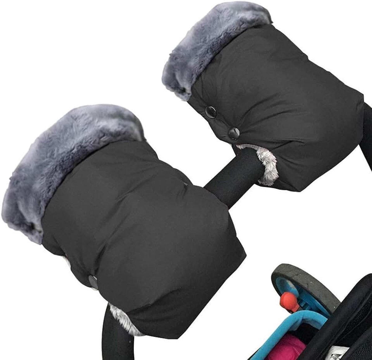 Handwarmers, handmuffels, warme handschoenen, verzorgers, koetsen, zwart, M