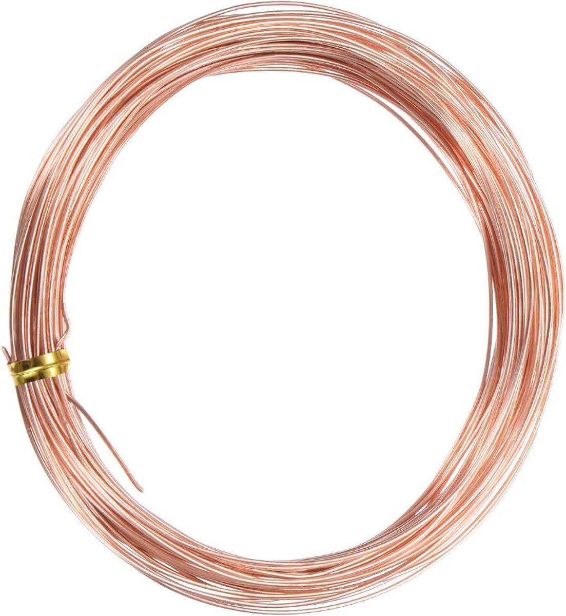 Draad, 20 gauge 15 m, puur koperdraad voor knutselen, sieraden maken, tuinieren, planten, kralen, knutseldraad, 0,8 mm, 15 m