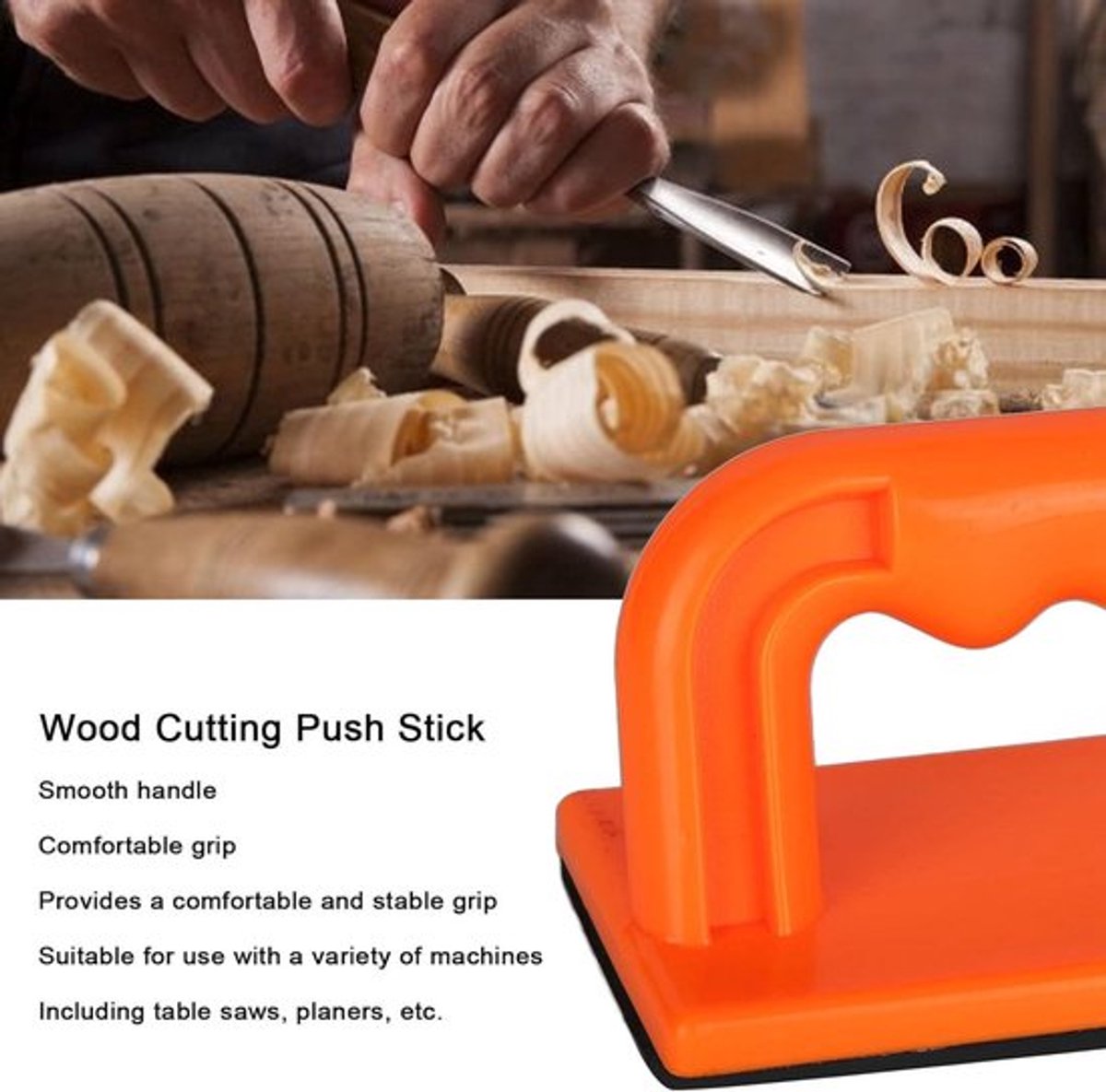 Houtsnijde-schuifstok 15 cm x 3 inch voor tafelcirkelzagen en schaafmachines