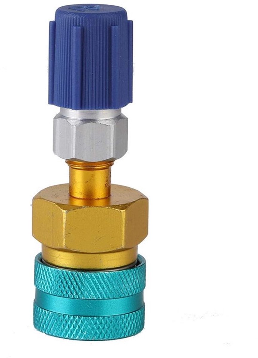 R1234YF naar R134A snelkoppeling - R134A adapter - Eenvoudige installatie - Aluminium - Duurzaam - Geschikt voor auto airconditioning - C...