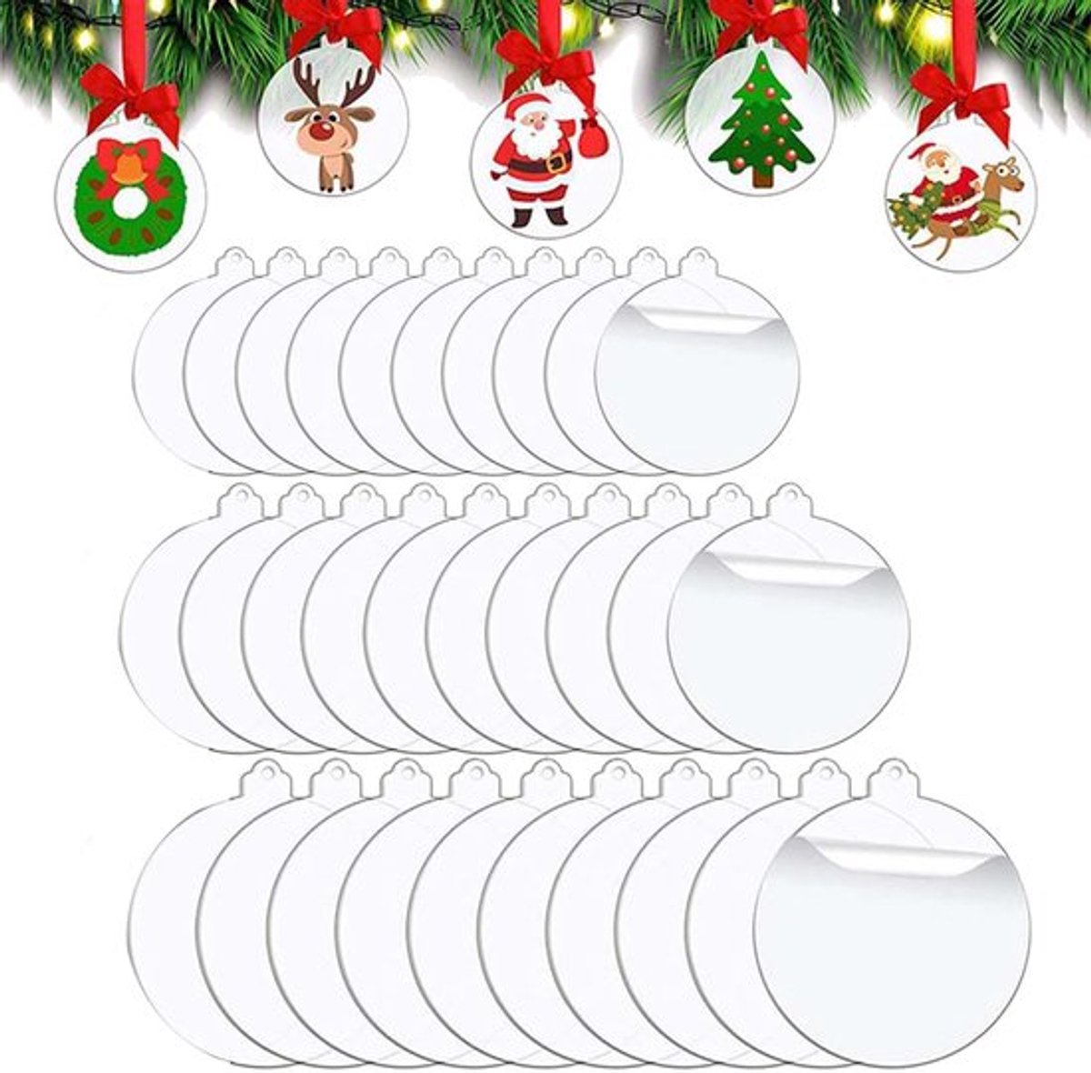 Kerstballen 30 Stuks - Acryl Kerstdecoratie - Lichtgewicht en Duurzaam - Breukbestendig - Spiegelglad Oppervlak - Handgemaakt Cadeau - Kerstornamenten