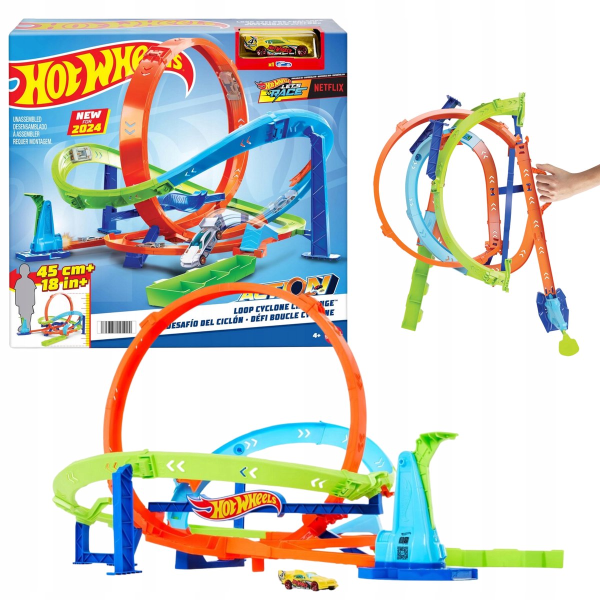 Hot Wheels City Grote Loop & Launcher Set met Gratis Auto