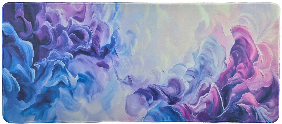 XXL Bureauonderlegger in toetsenbordmat, abstract design, 70x30 cm