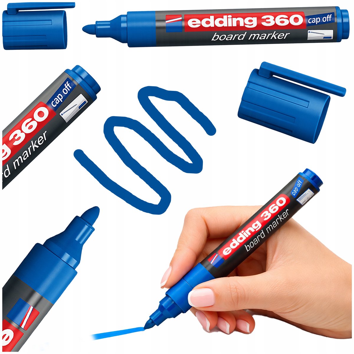 Edding Groene Whiteboard Stift Ronde Punt Vlekkeloos Uitwisbaar