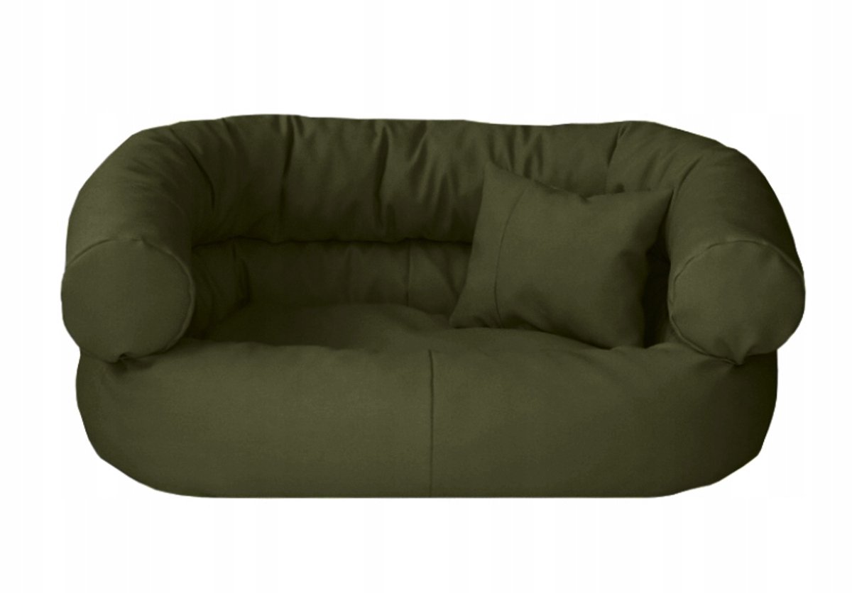 Hondenmand Fergus "M" 80x60cm Olijfgroen Eco-leer