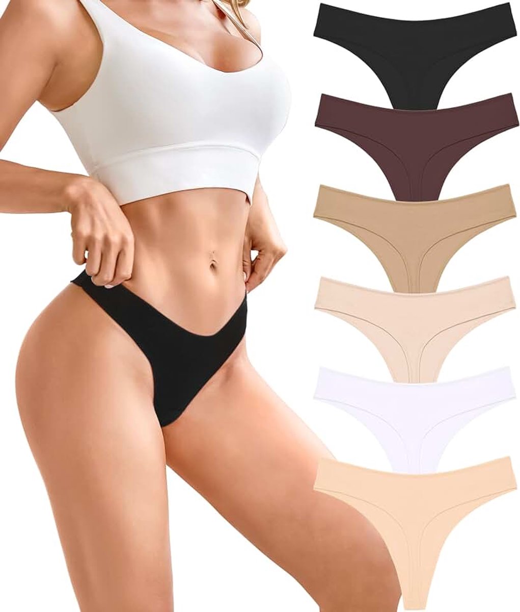 Ondergoed Vrouwen Set Onderbroeken Dames Slips Multipack Ademend String Bikini Panty's 6 Pack