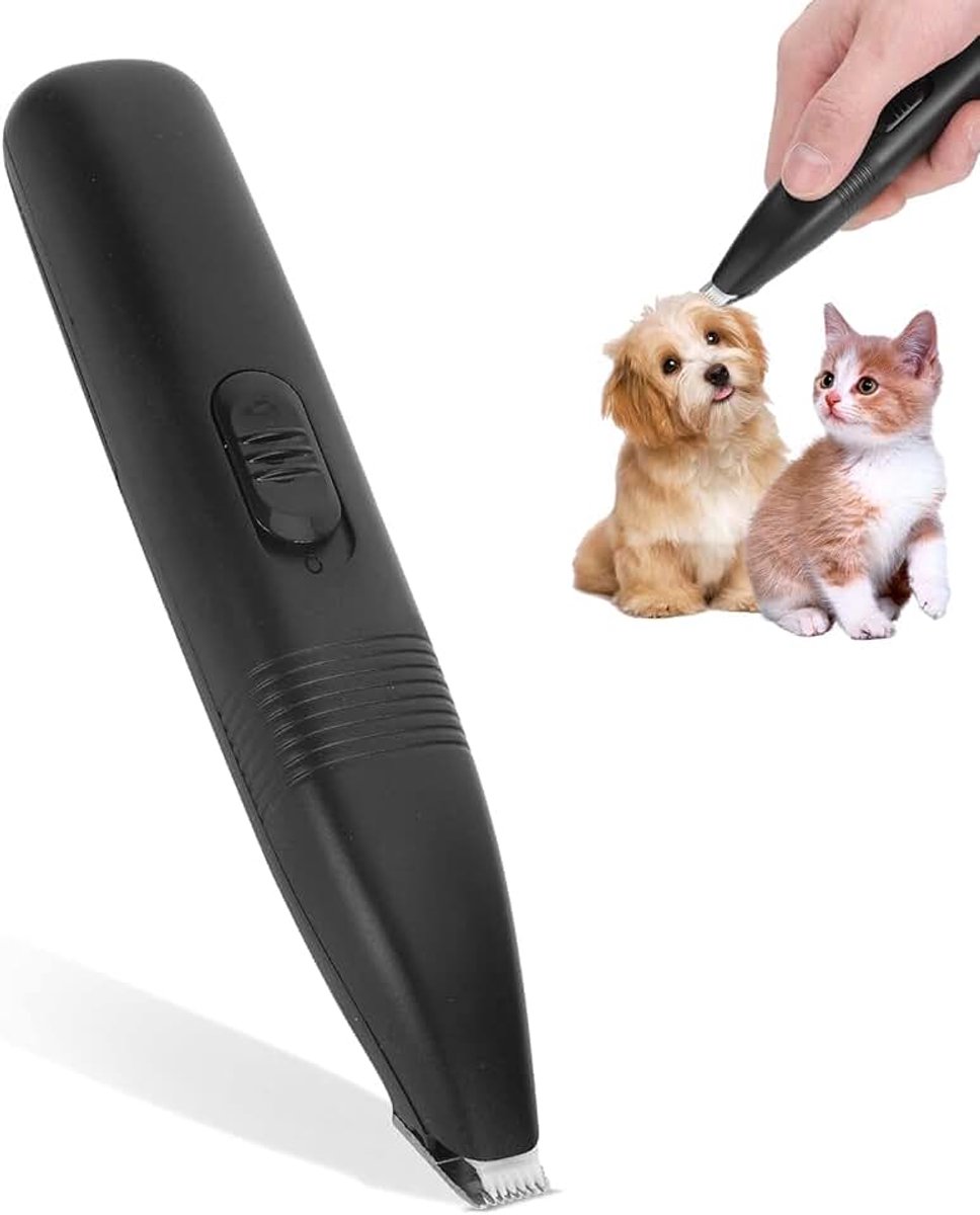 15 x 2,7 cm/5,9 inch x 1,1 inch hondenpoottrimmer, elektrische tondeuse voor honden, geluidsarm, met één-knop, scheerapparaat voor poten, oren, gezicht, ogen, kroep
