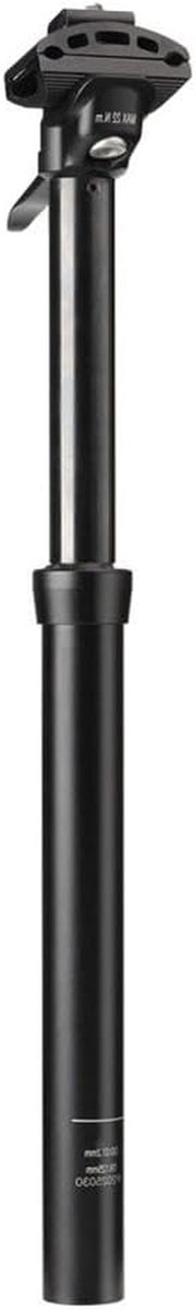Hydraulische Druppelaar Zadelpen - Verstelbare Fietszadelpen - Fietsen Comfort Verhogen - Handbediende Hoogteverstelling - 125mm Reis - Zwart