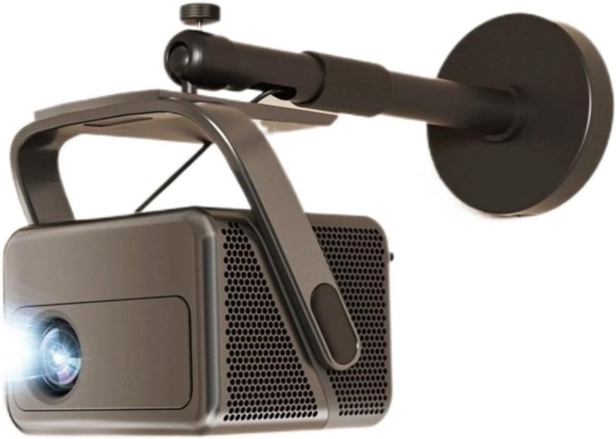 Projector Muurbeugel - Projectorhanger Beamersteun - Beeld Projecteren - Verstelbare Hoek - Klein formaat - Wit