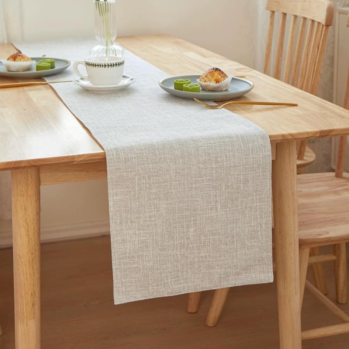 Tafelkleed - Linnen Tafelloper - Minimalistisch Design - Voor Eetkamer, Dressoir en Salontafel - 30x180 cm