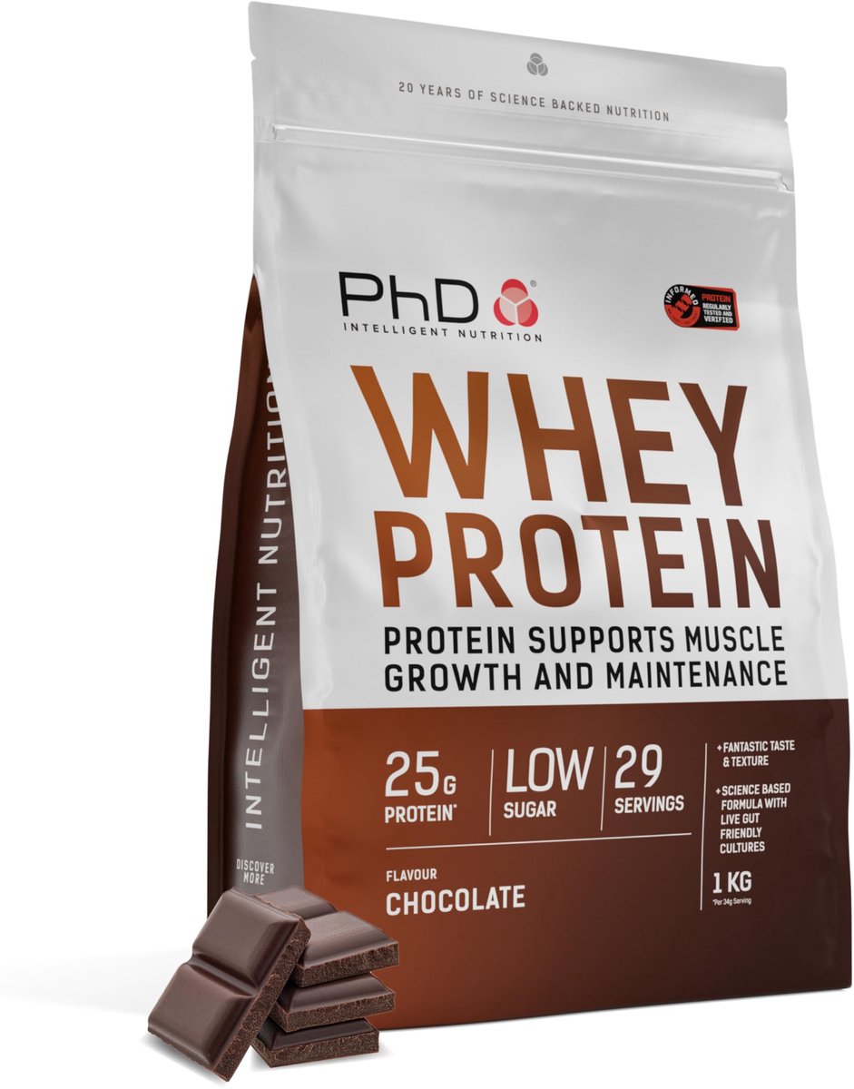 PhD Whey Protein (500g) Chocolate - Eiwitten - Wei-eiwit concentraat