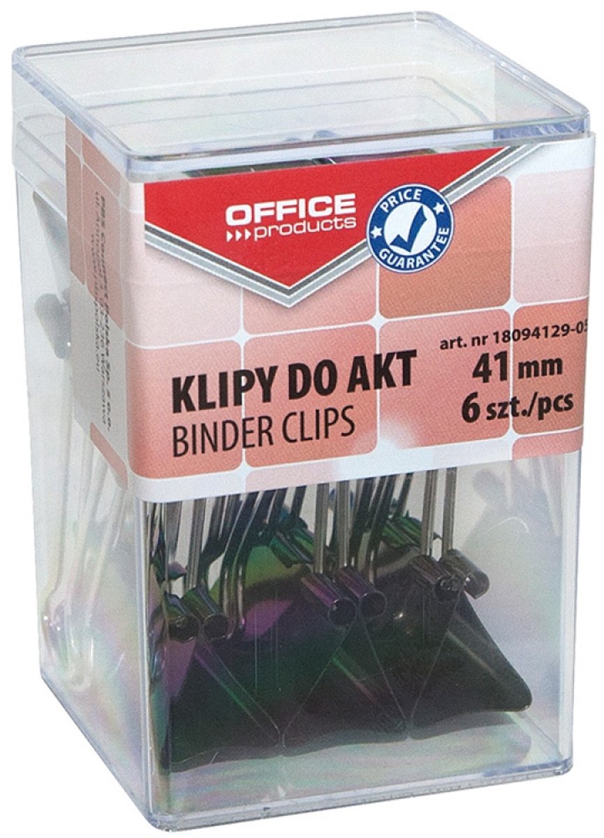 Papierklemmen, 41 mm, bakje met 6 stuks