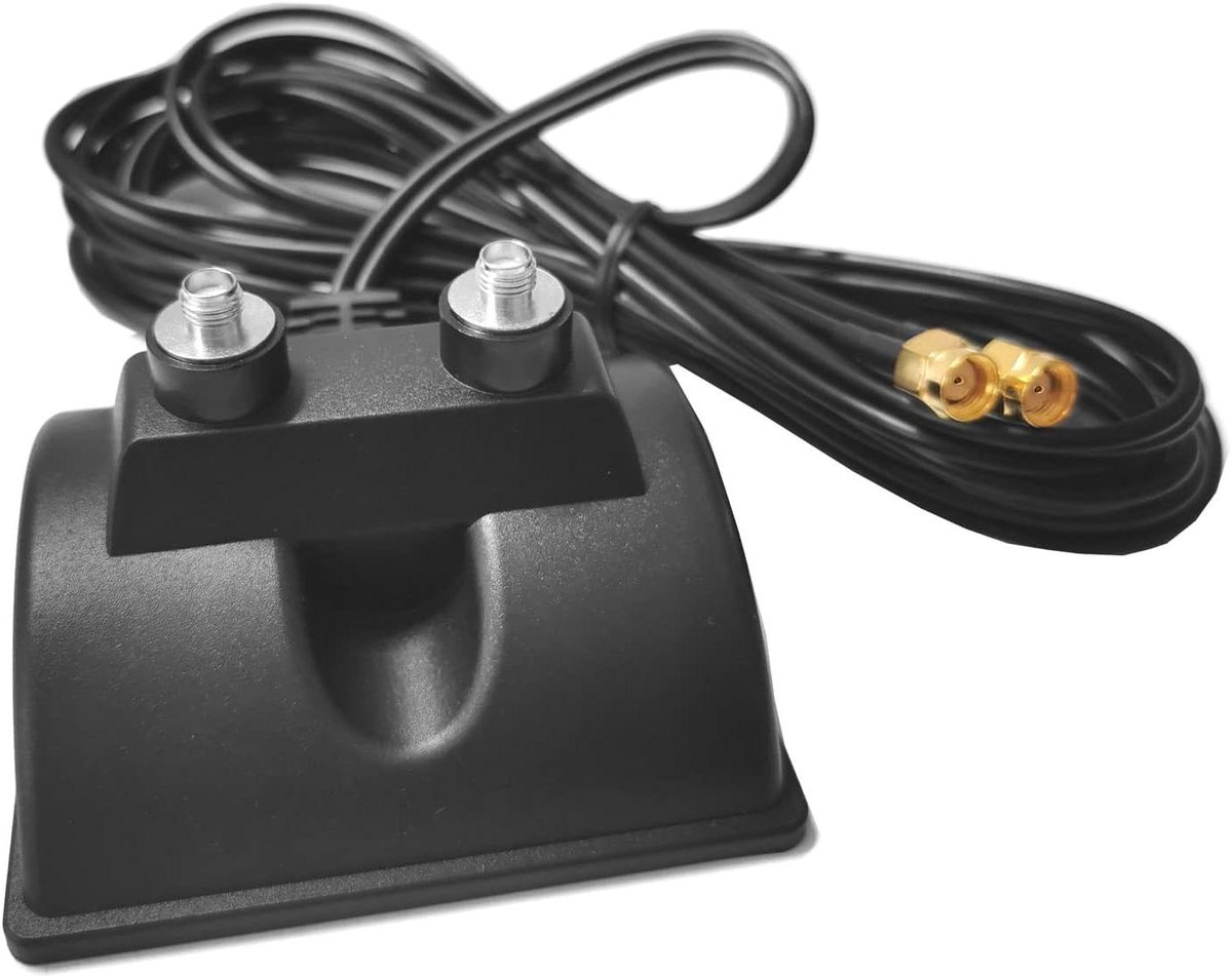 Antenne Verlengsnoer - WiFi Kabel Adapter - Signaal Verbeteren - Magnetische Standaard - 3 m - Zwart