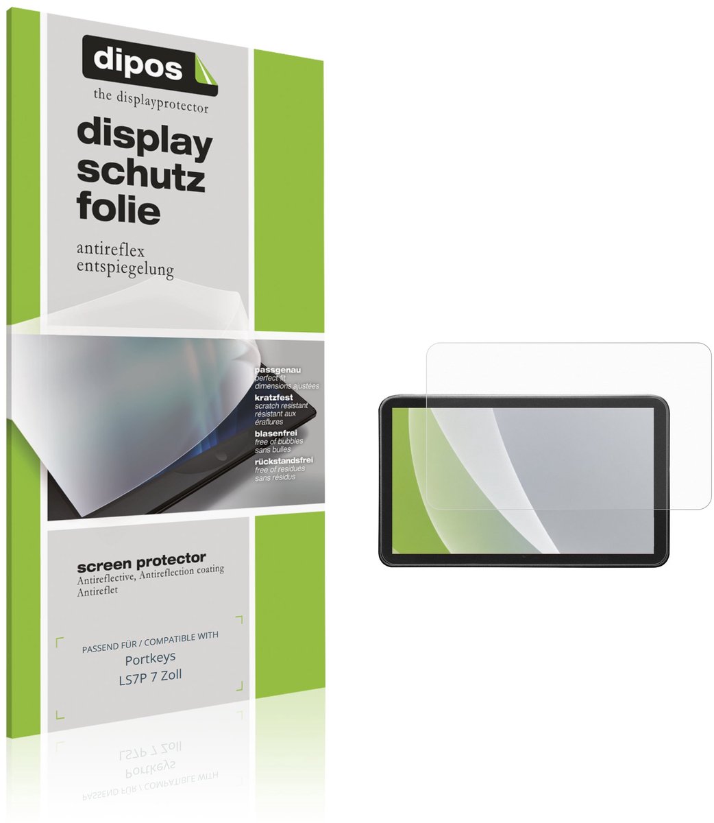 dipos – 2x Matte Beschermfolie geschikt voor Portkeys LS7P 7 Inch | Krasbestendige & antireflecterende Screenprotector Ultra-Thin
