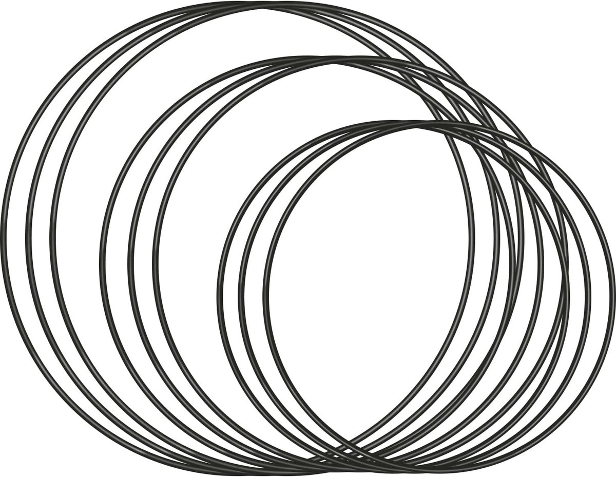 Ring, decoratieve ring, 9 stuks, draadringen om te knutselen, ideaal 20 cm, 25 cm, 30 cm, doe-het-zelf decoratie, kan herhaaldelijk worden gebruikt voor dromenvangers, macramé