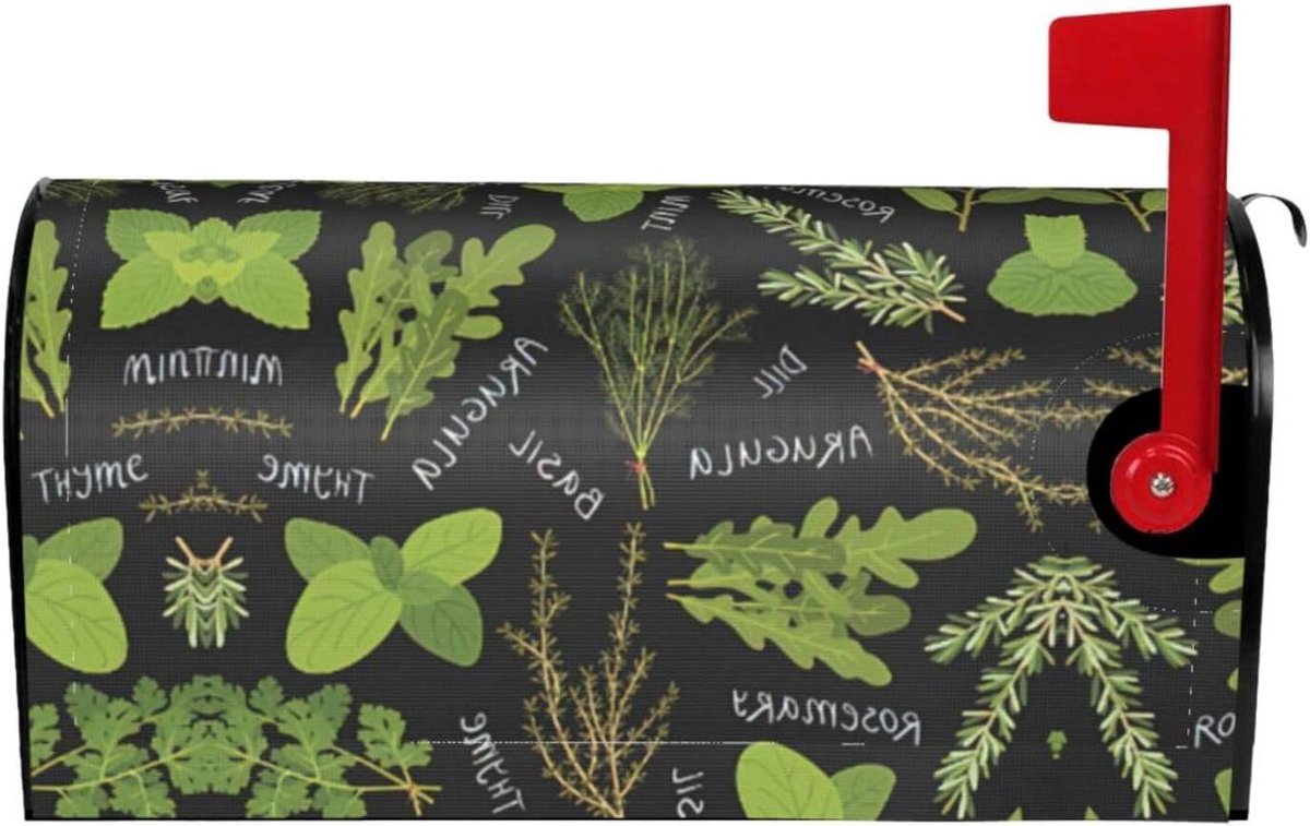 Brievenbushoes Keukenprint - Brievenbusdecoratie - Tuin Versieren - Weerbestendig Materiaal - 46 x 53 cm - Zwart