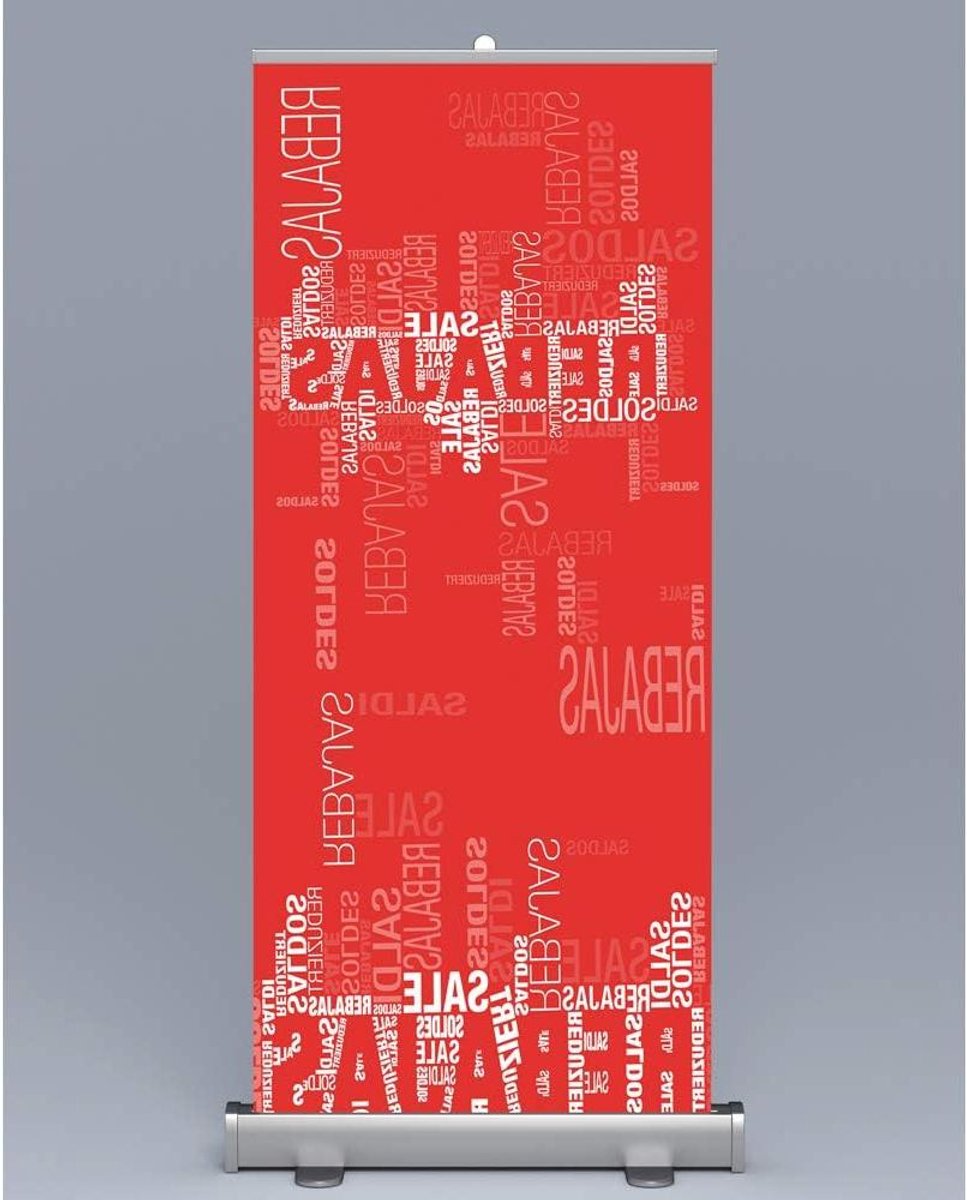 Roll-up display - Reclamebanner Presentatiestandaard - Reclame tonen - Hoge afdrukkwaliteit - 100 x 200 cm - Full color