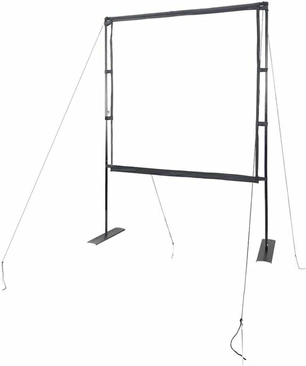 Projectiescherm 89 inch - Scherm voor beamer - Thuisbioscoop en presentaties - Mat wit scherm met dubbele houders