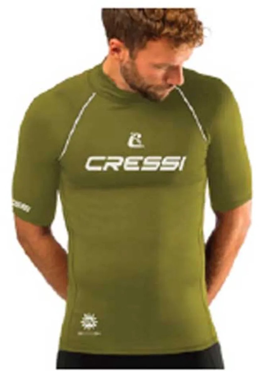 Cressi Spa 2024 Korte Mouw Rash Guard Groen XS Man