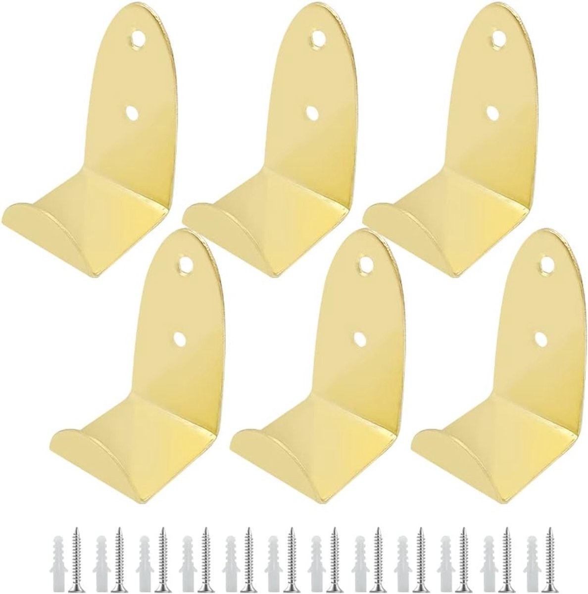 6 Stuks Fotohaken , Wandhaak voor Ophangen Keukenspiegelfoto's (met 12 Schroeven + 12 Uitbreidingsschroeven)