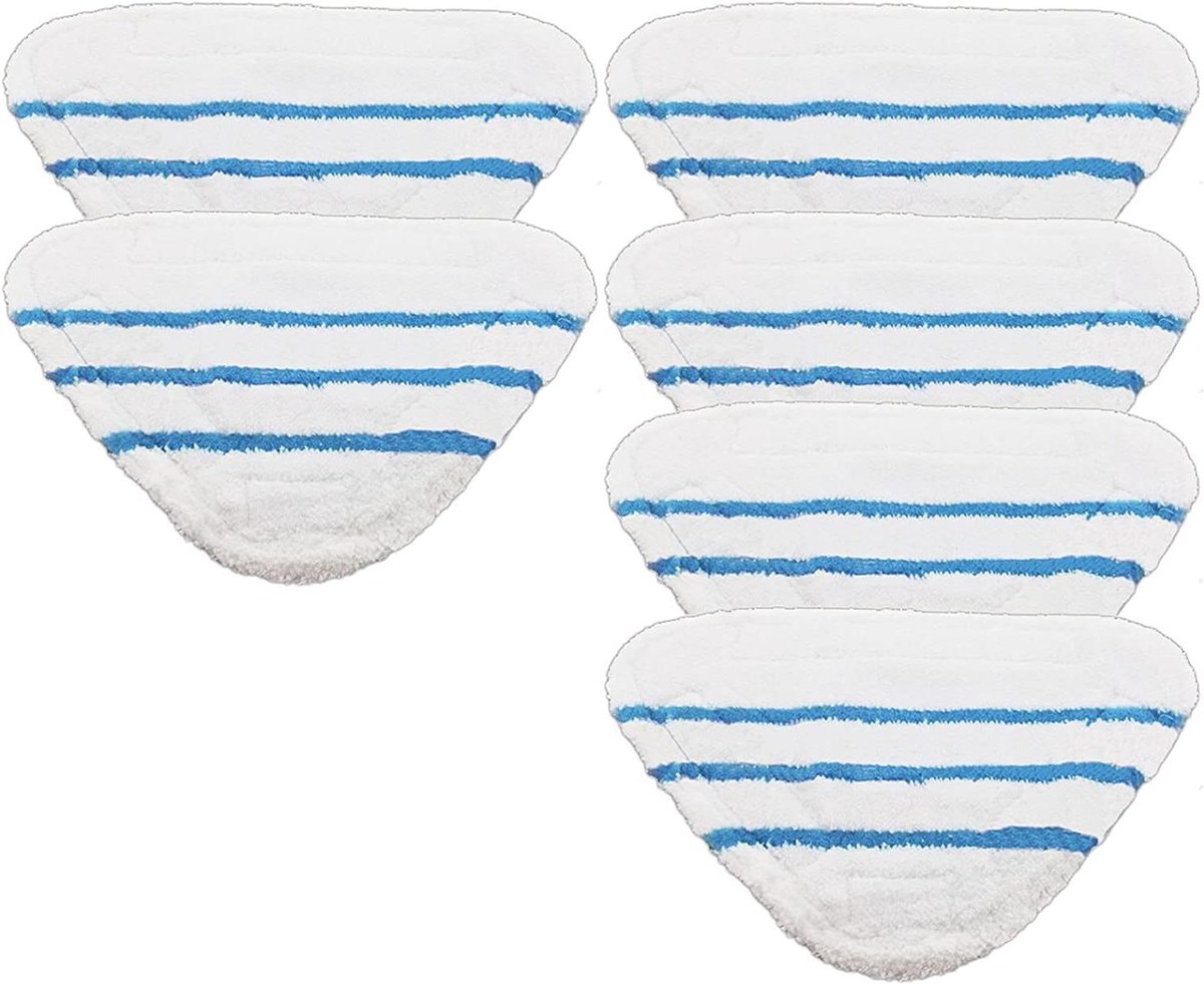 Stoomreiniger Doppen - Microvezel Pads - Grondig Reinigen - Wasbaar Herbruikbaar - 6 Stuks - Wit