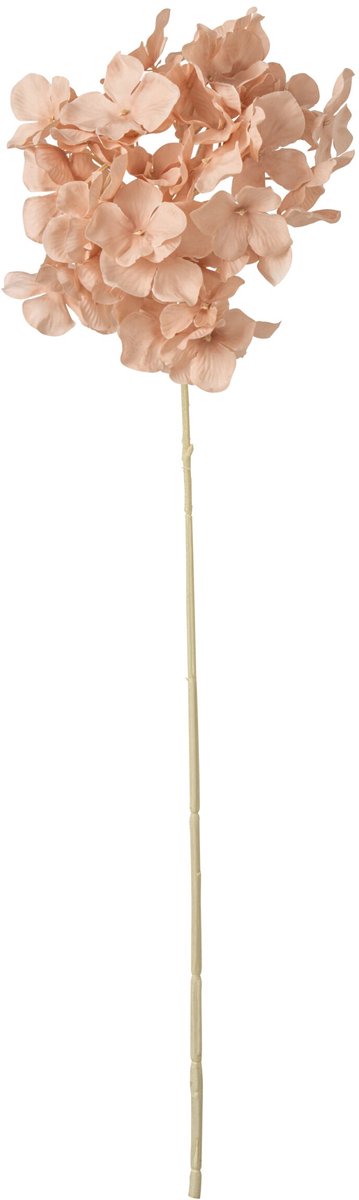 J-Line bloem Hortensia - polyester - lichtroze - 24 stuks