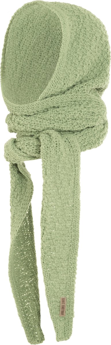 Knit Factory Blake Capuchon Sjaal - Sage Green - One Size