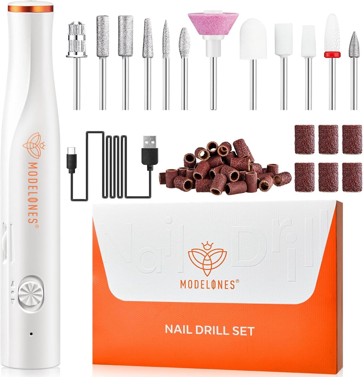 SnelShoppen - Elektrische Nagel Cutter Professioneel, 22000RPM Verstelbare Snelheid Nageldriller voor Manicure en Pedicure, 12 Accessoires Set voor Ge