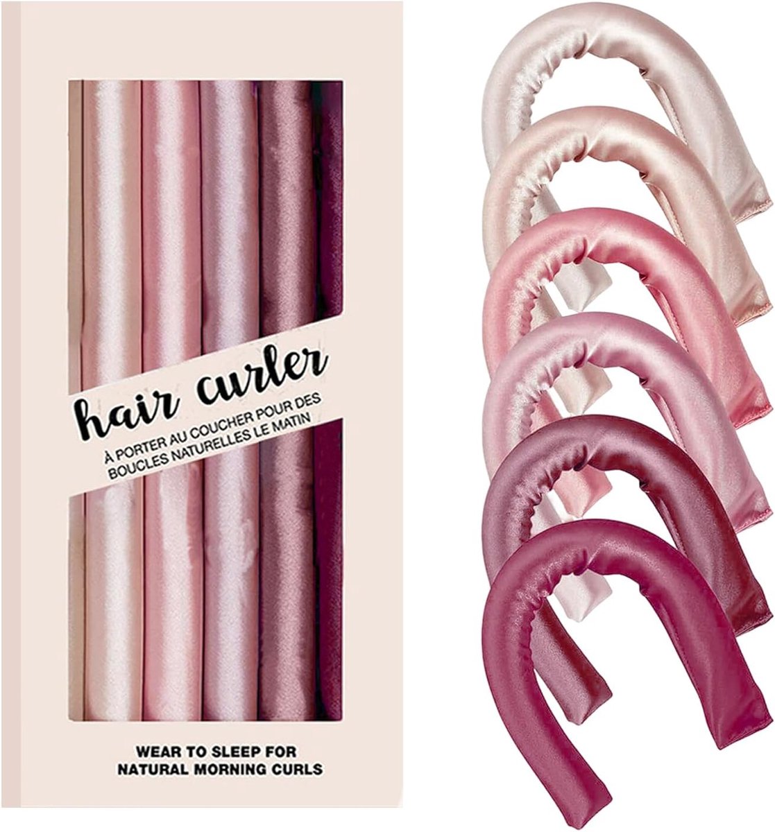 6 stuks krulspelden zonder hitte, krulband 's nachts, doe-het-zelf haarkrullers, overnight blowout heatless curls - ShopVlot
