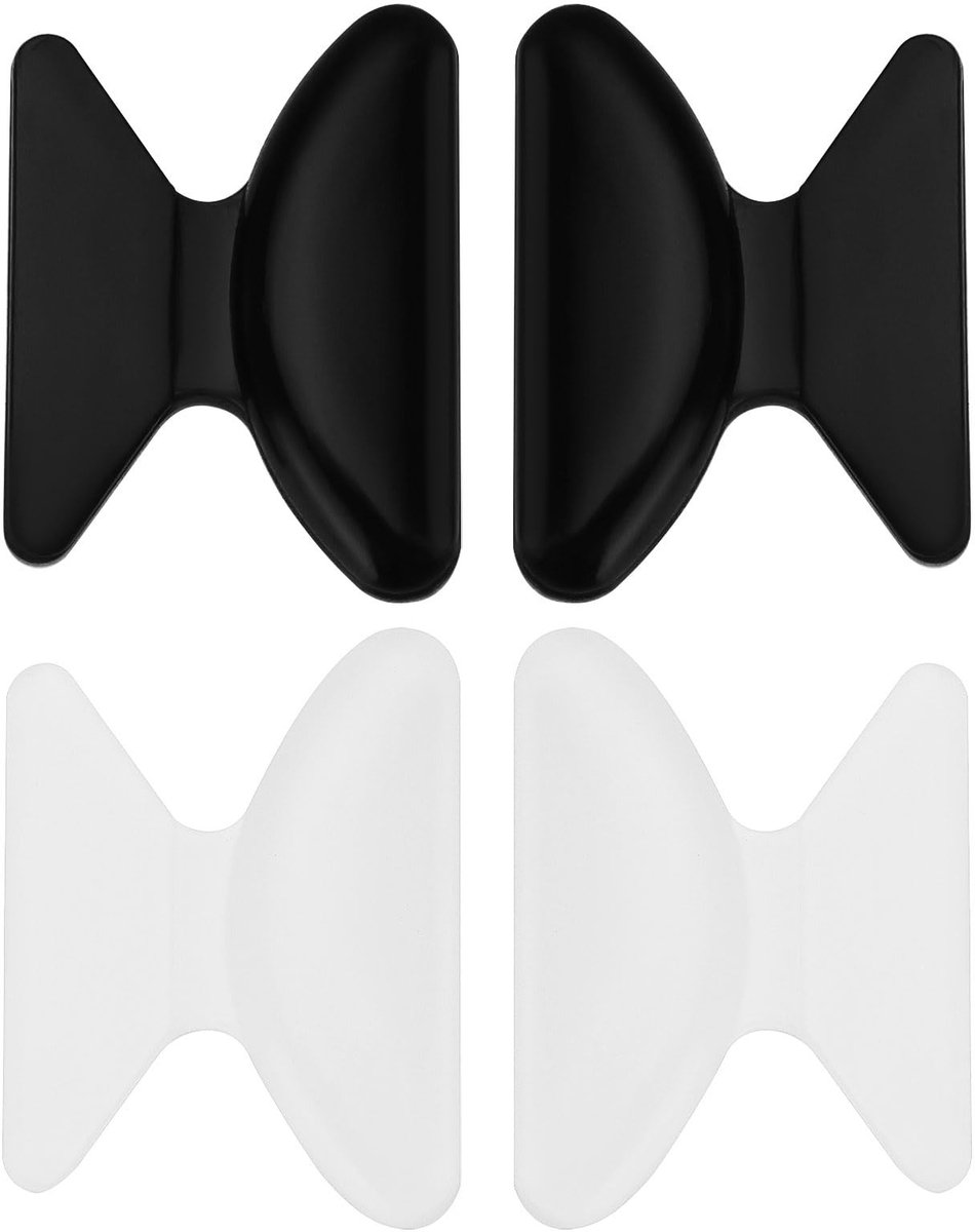 Inovra- Neuspads Siliconen Antislip - Zelfklevend - Bril Pads - Vlinderklevende Neuspads - 10 Paar - Huidvriendelijk - Brilpads